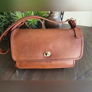 Vintage Coach Convertable Clutch Crossbody-  British Tan- Made In The USA